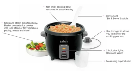 "The Steam Dream" Rice Cooker and Steamer